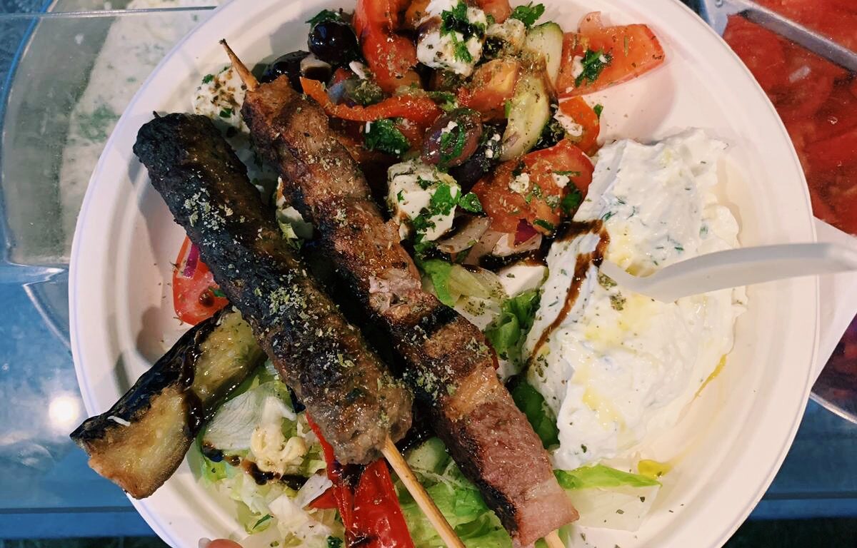 Image of Greek Food from a Greek Food Trader at Rewind Festival 2019