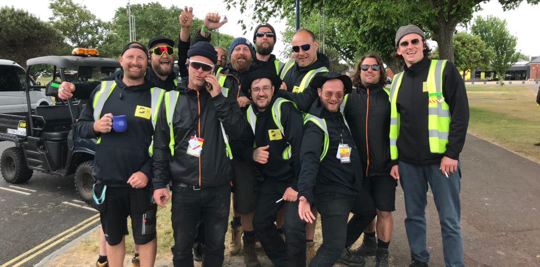 Site Crew Team Photo, D-Day 75 Commemorative Event, 2019 - Site Crew Supplied by Victorious Events